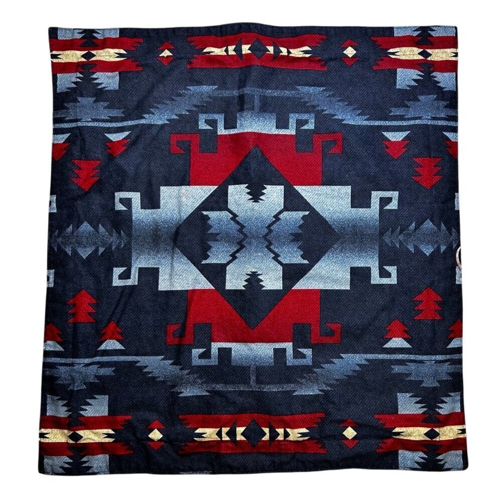 Ralph Lauren Cartwright Blue Aztec Pillow Shams Valance VTG Set of 4